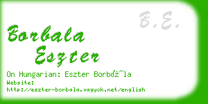 borbala eszter business card
